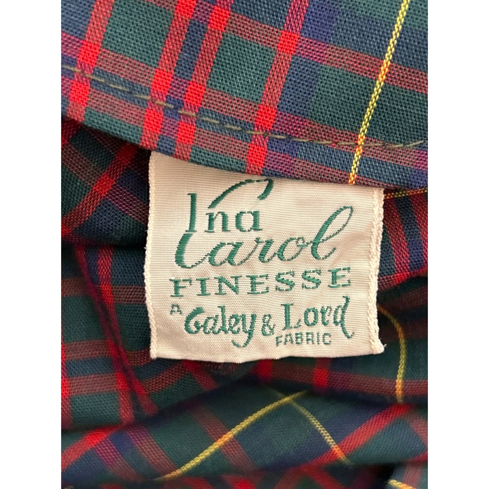 Vintage Ina Carol Plaid Shift Dress Dark Academia Preppy Classic Preppy Tartan - Picture 5 of 7